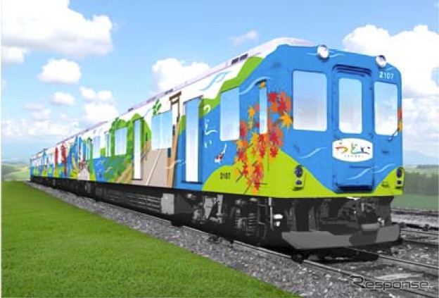10月から伊勢市~賢島間で運転を開始する「つどい」のイメージ。2000系改造車を使用する。