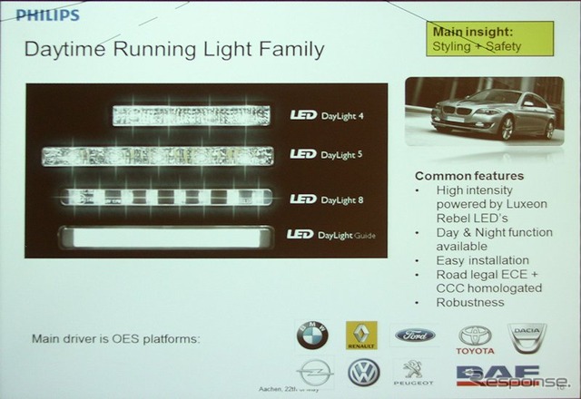 欧州では法的な装備規制もあるDRLはLED化がいち早く進んだ例