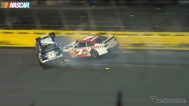 デイブ・ブラネイの事故(動画キャプチャ)