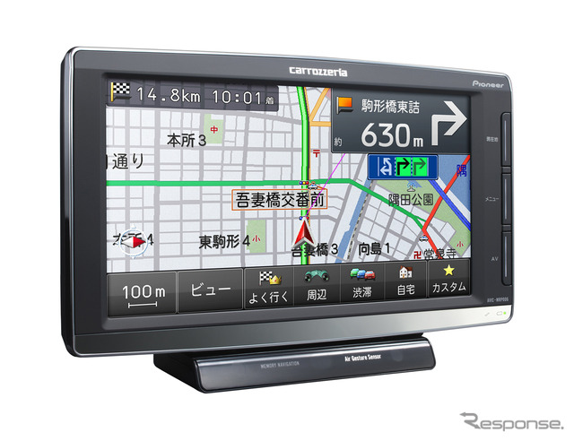 別売で用意された上位ナビ、パイオニア製ポータブル「楽ナビ」AVIC-MRP006