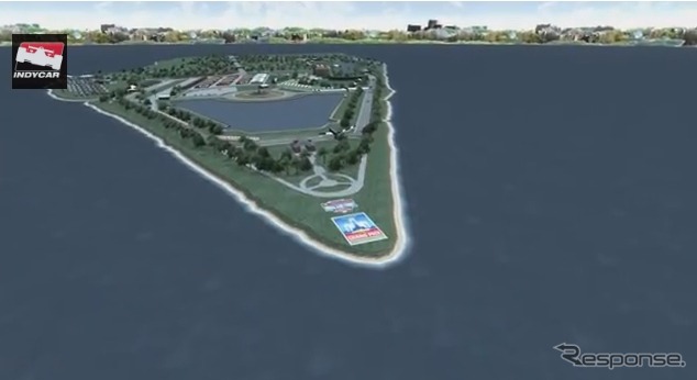 ベル・アイル市街地コースのバーチャルラップ(動画キャプチャ)