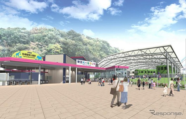 リニューアル後の京王れーるランドのイメージ。