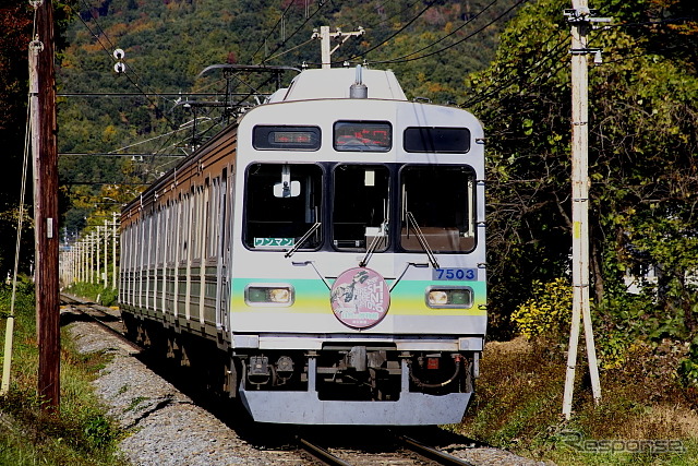 秩父鉄道の旅客列車で使用されている7500系。