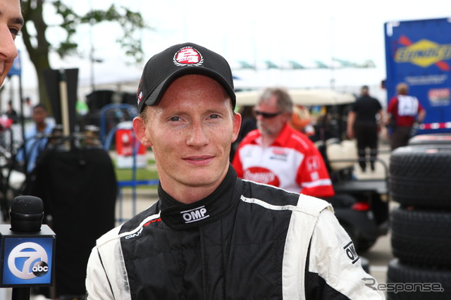 レース1優勝のコンウェイは、明日のレース2のポールポジションを獲得しており、連勝を狙う。写真:IndyCar
