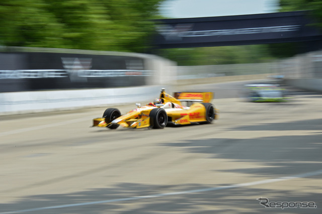 レース1決勝で2位のライアン・ハンターレイ。写真:IndyCar