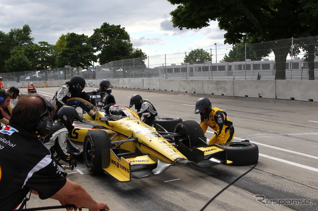 グレアム・レイホールはレース2で9位となった。写真:IndyCar