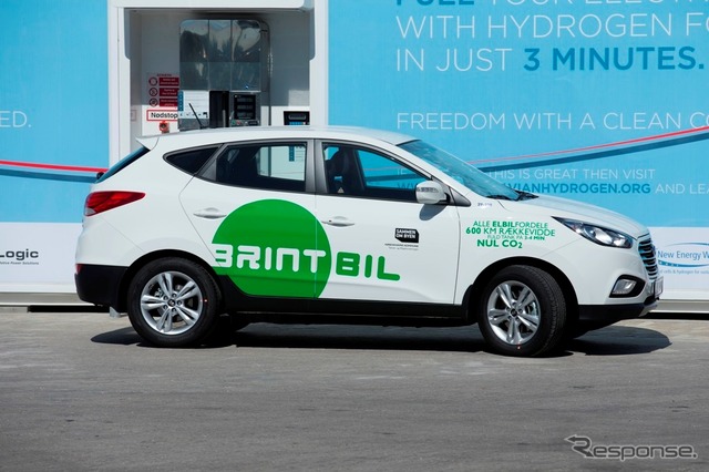 ヒュンダイがデンマーク・コペンハーゲン市に納車した燃料電池車、ix35フューエルセル
