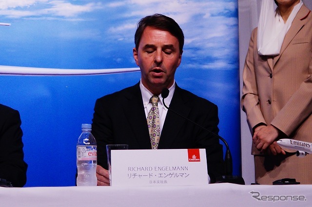 エミレーツ航空のリチャード・エンゲルマン日本支店長。