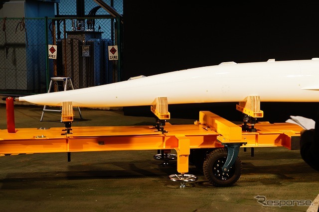 宇宙航空研究開発機構(JAXA)が超音速機のソニックブーム低減実験「D-SENDプロジェクト」で使用する試験用の機体、S3CM(S-cube Concept Mogel)