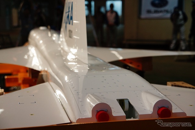 宇宙航空研究開発機構(JAXA)が超音速機のソニックブーム低減実験「D-SENDプロジェクト」で使用する試験用の機体、S3CM(S-cube Concept Mogel)