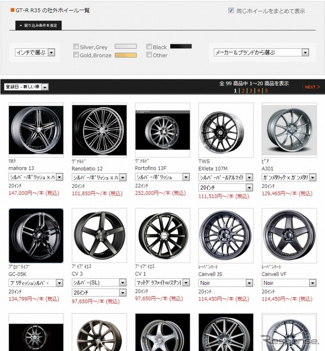HEARTSが開発したタイヤとホイール情報のマッチングシステム