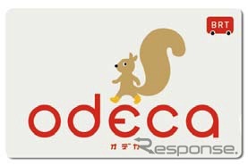 リスはBRTのICカード「odeca」の券面にも描かれる。