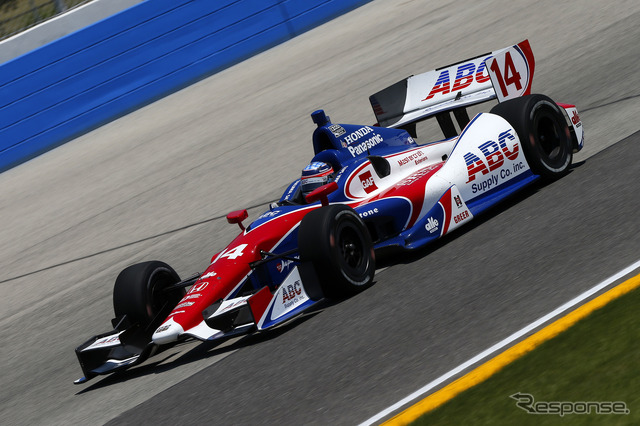 優勝の可能性もあった琢磨だが、不運に影響されて最終結果は7位。写真:Honda