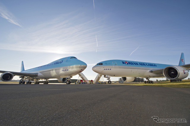 大韓航空747-8と777‐300ER