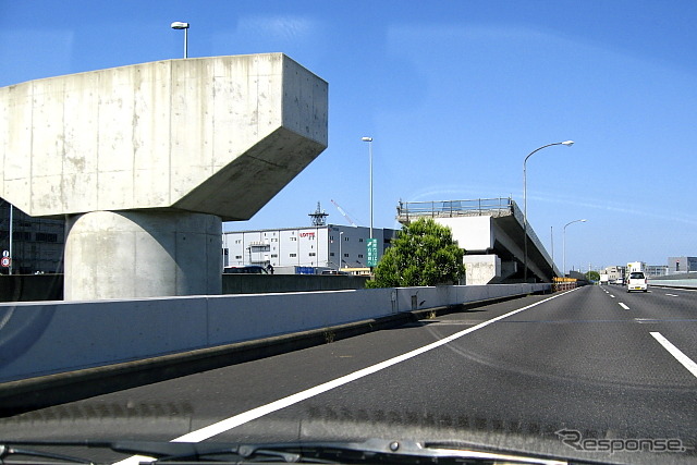 湾岸道と外環道が交差する予定の高谷ジャンクション(仮称)