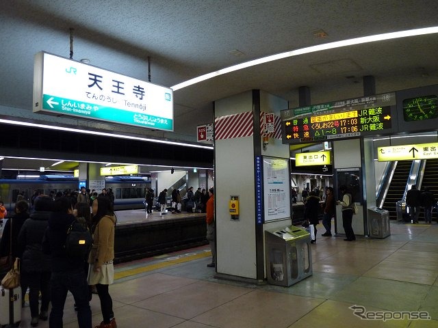 天王寺駅も「あべのハルカス」効果で6月の近距離券収入が大幅に増えている。