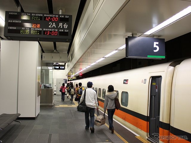 台湾高速鉄道の台北駅。ここから南港まで約9km延伸する工事が進められている。
