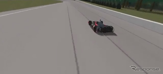 ポコノ・レースウェイのバーチャルラップ(動画キャプチャ)