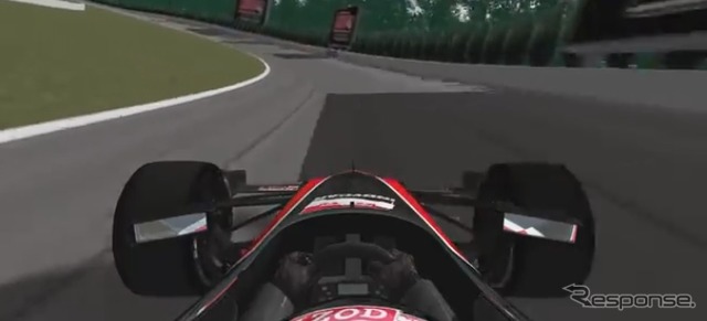ポコノ・レースウェイのバーチャルラップ(動画キャプチャ)