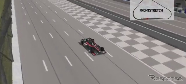 ポコノ・レースウェイのバーチャルラップ(動画キャプチャ)