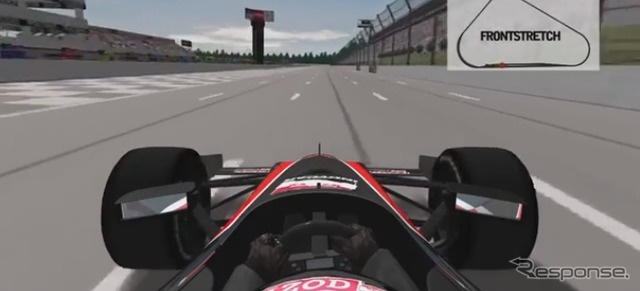 ポコノ・レースウェイのバーチャルラップ(動画キャプチャ)