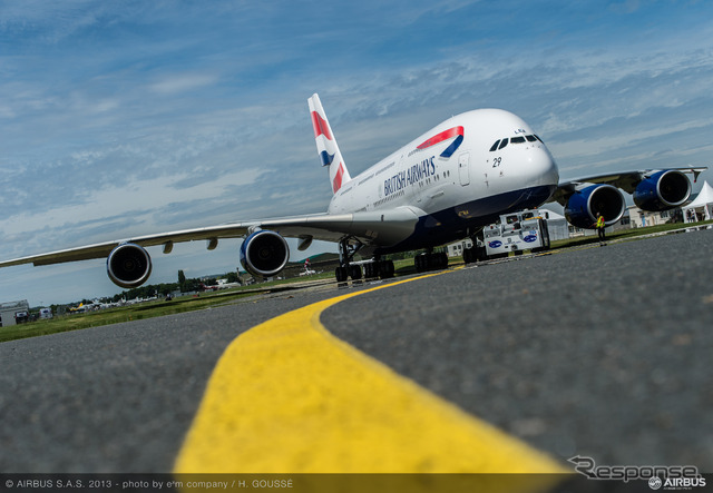 A380航空ショーに到着