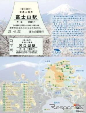「富士山世界遺産登録記念入場券」。こちらは一般的な記念切符で、価格も400円。
