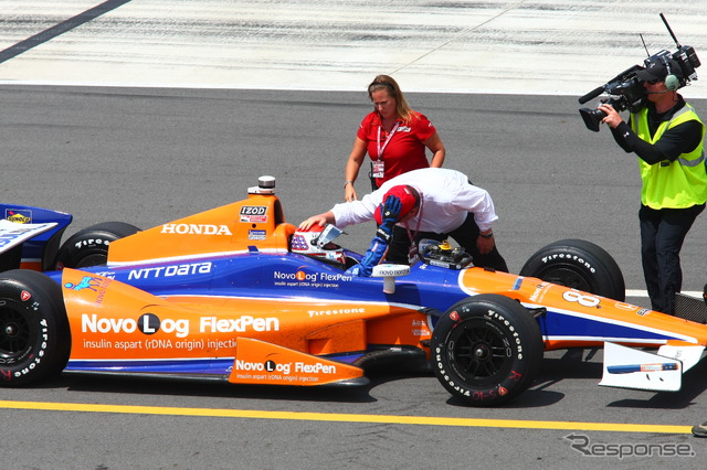 2位に入ったチャーリー・キンボール。写真:IndyCar