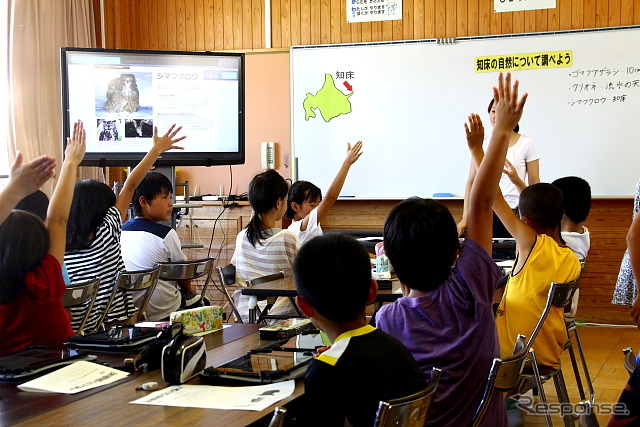 積極的に発言する子どもたち