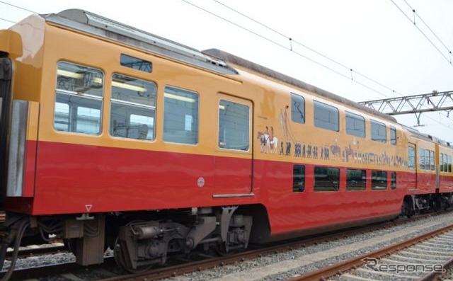 富山地鉄が京阪電鉄から購入する8000系30番台（旧3000系）の8831号。8月中旬から運用を開始する。