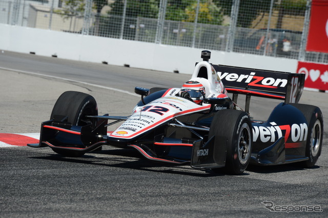 ウィル・パワーは最終周に上位から脱落。写真:IndyCar