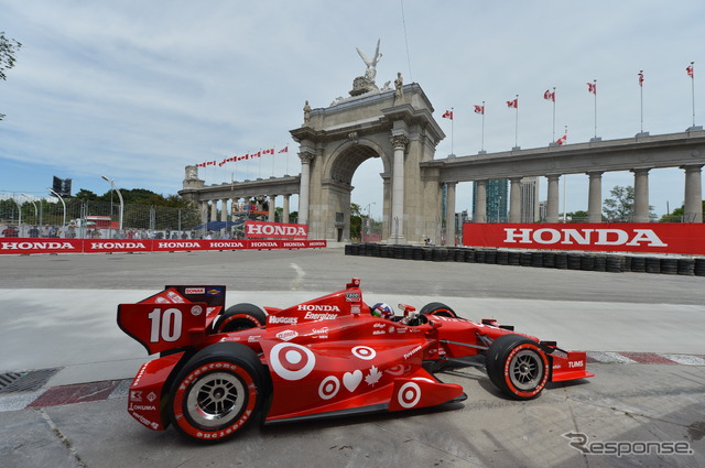 ダリオ・フランキッティはポール発進から3位。写真:IndyCar