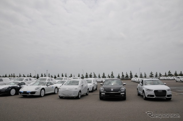 形式完成検査とPDI(納車前整備)を待つVWグループの各モデル