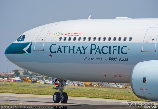 エアバス1000機目のA330（キャセイパシフィック）