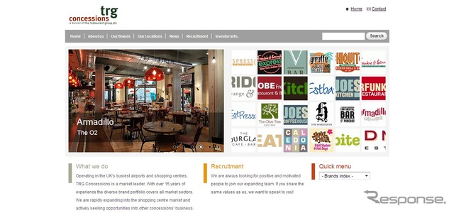 TRGコンセッションズwebサイト