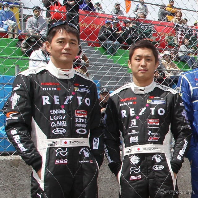 GT500で今季初ポールをゲットした本山哲(左)と関口雄飛(写真は開幕戦)。写真:NISSAN