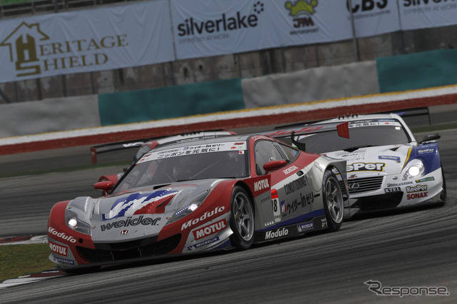 GT500クラス予選3位、ホンダ最上位の#18 ウイダー モデューロ HSV-010(写真はセパン戦)。写真:Honda