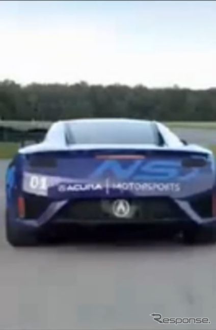 次期ホンダ（アキュラ）NSXのプロトタイプの走行シーン