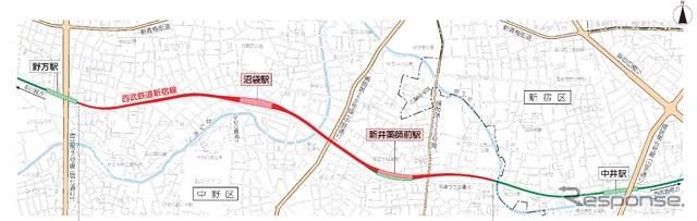 事業区間の全長は約2.4km。2020年度の完成を目指す。