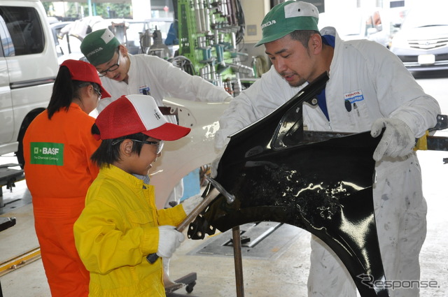 ホンダボディサービス栃木にて開催された環境に優しい工場見学会