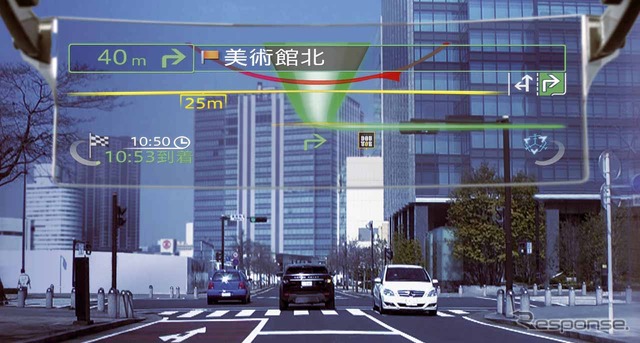 AR HUD。取り付け対象車を拡大したが、ユニット自体は従来からのものを継続