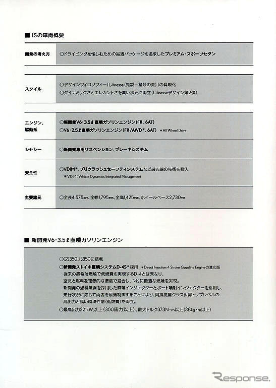 レクサス IS 発表…すべてがわかる4ページ