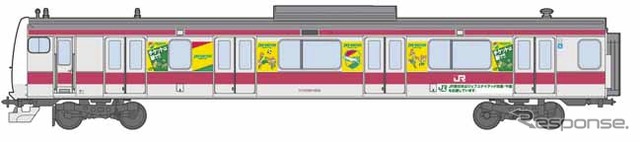 E233系のラッピングトレイン。京葉線を中心に運転される。