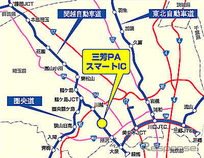 スマートIC---使ってみました、関越道・三芳PA