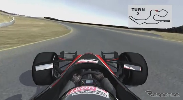 ソノマ・レースウェイのバーチャルラップ(動画キャプチャ)