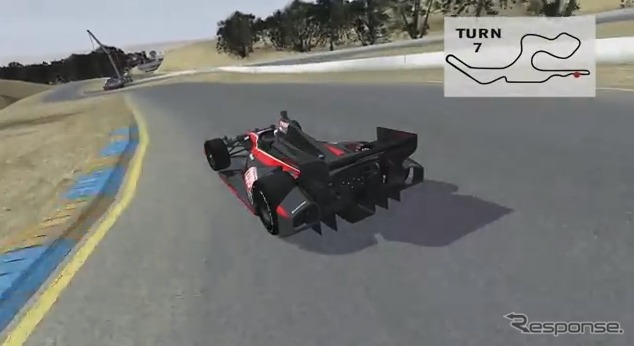 ソノマ・レースウェイのバーチャルラップ(動画キャプチャ)
