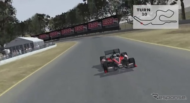 ソノマ・レースウェイのバーチャルラップ(動画キャプチャ)
