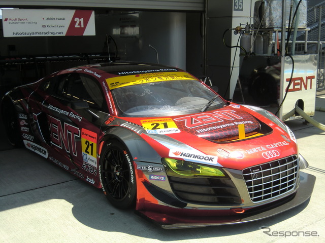 ZENT Audi R8 LMS ultra（第2戦富士の搬入日）。