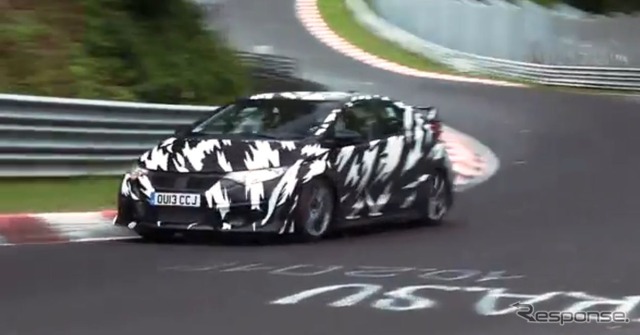 ドイツ・ニュルブルクリンクで開発テスト中の新型ホンダ シビック タイプR