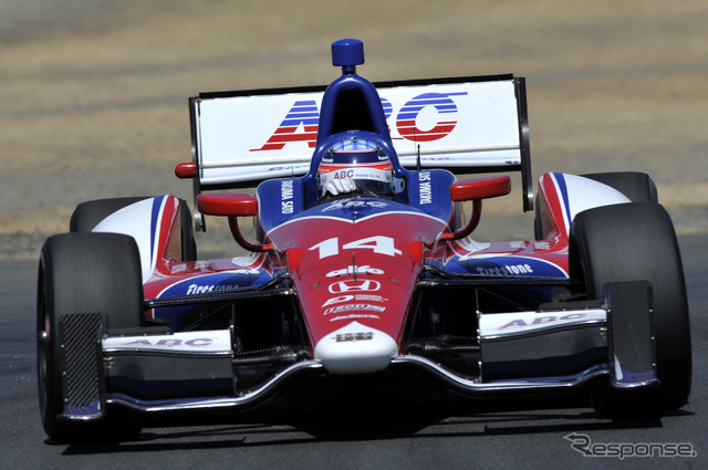 佐藤琢磨はツキのない展開に終始。写真：Honda